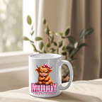 Moody Highland Cow Mug Decal – UV DTF (8cm)