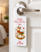 Santa Please Stop Here Door Hanger Decals – UV-DTF (9 x 6cm)