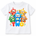 Robot TWO 20cm DTF transfer white T-shirt mock-up