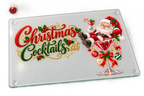 Santa Christmas Cocktails personalised glass chopping board sublimation print