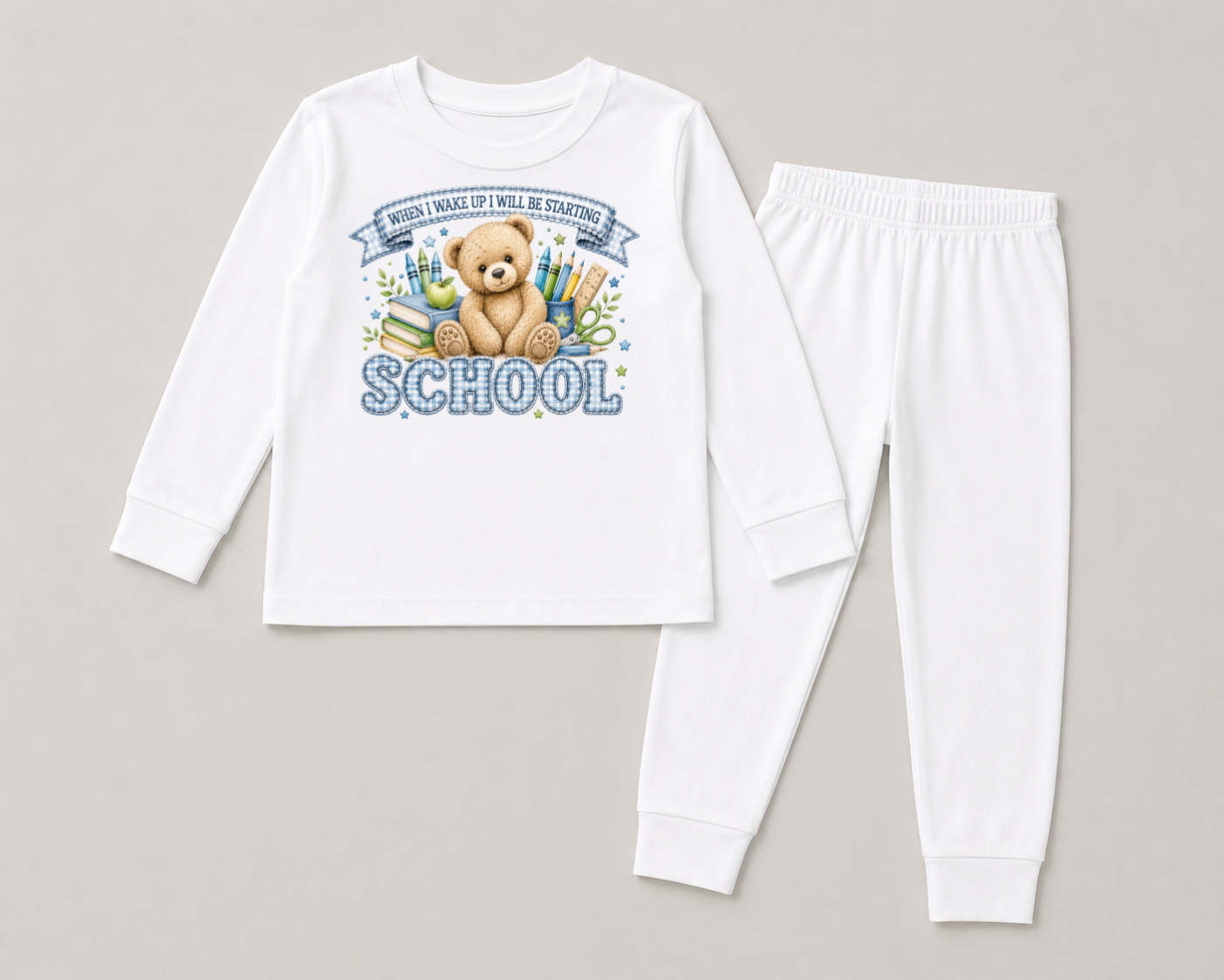 Starting Nursery &amp; School Pyjama Set – DTF Transfer