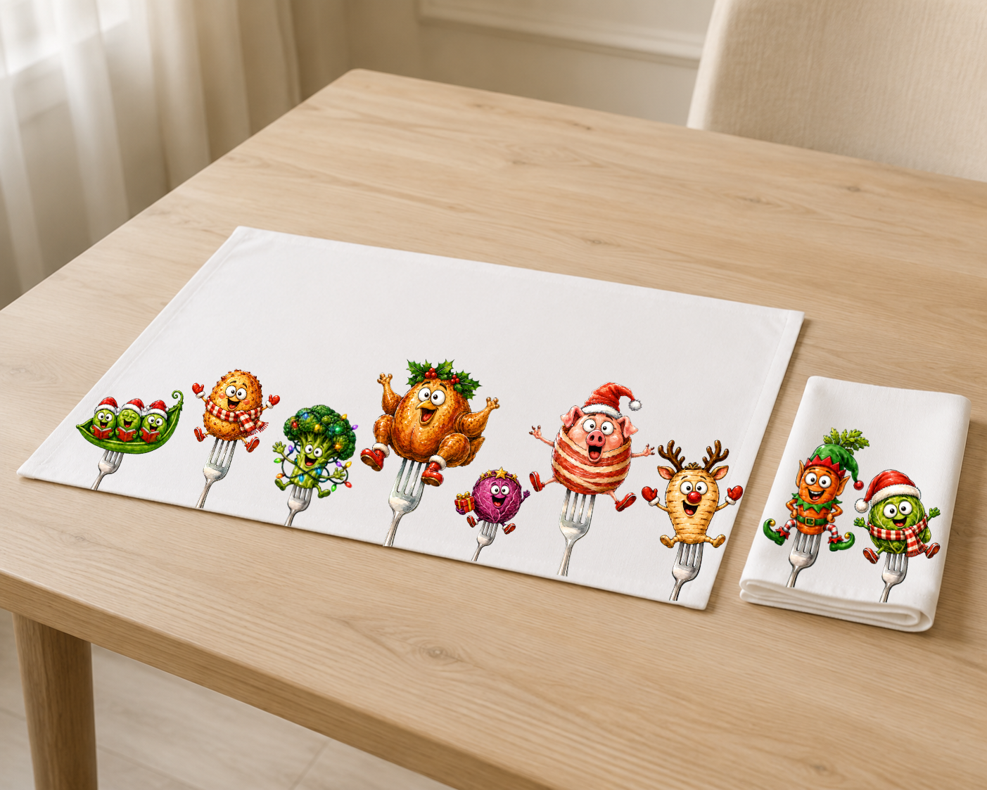 Festive Christmas Dinner Characters – Digital Download