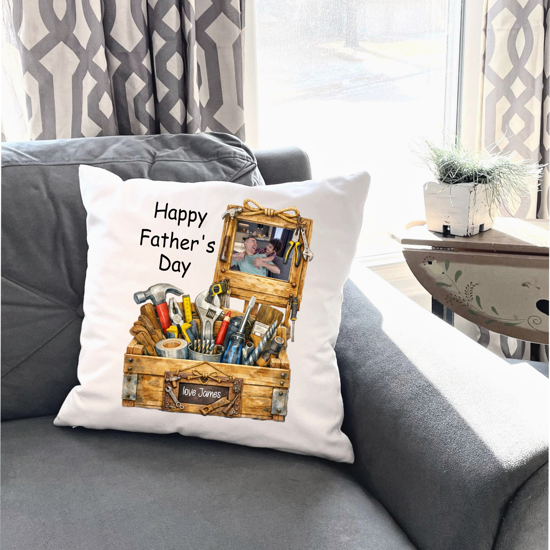 Cushion Photo Father's Day DTF