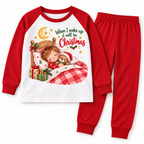 When I wake up it will be Christmas Design 5 red pyjama DTF mockup